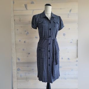 Vintage Anne Klein Stretchy Shirt Dress size Petite Small